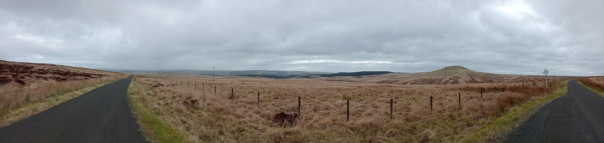 Panoramic view of the Scottish Borders.