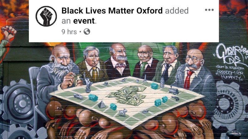 Black Lives Matter posting Mural advertising there event