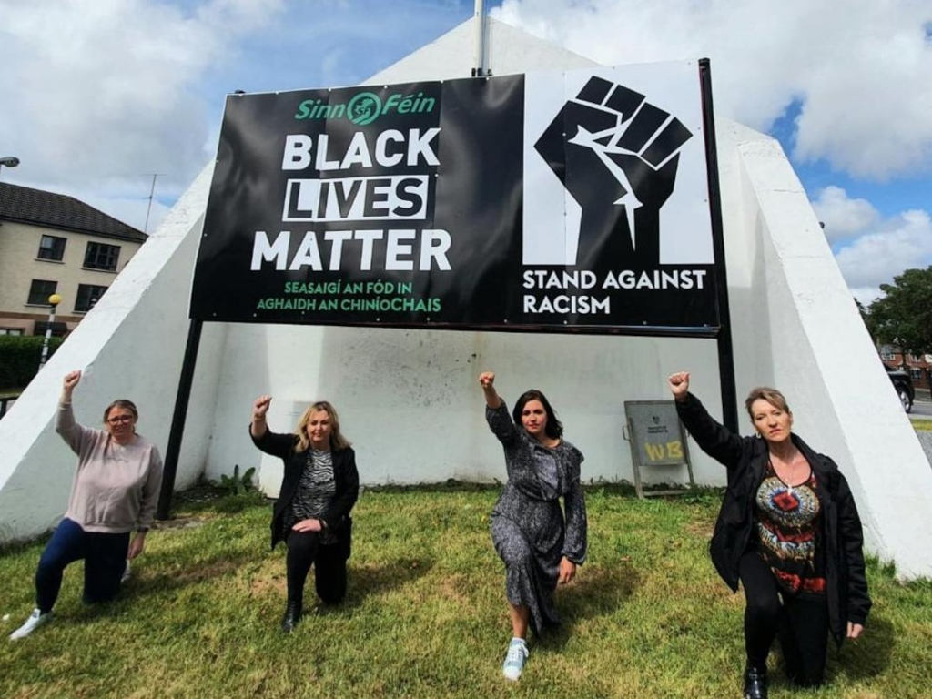 Sinn Fein, a political arm of the IRA supporting Black Lives Matter Protests.
