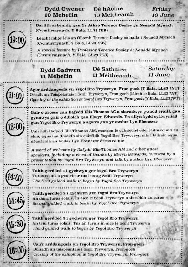Full details of the programme of events at Frongoch. 100 years to the day when 1,800 Irishmen arrived at the camp