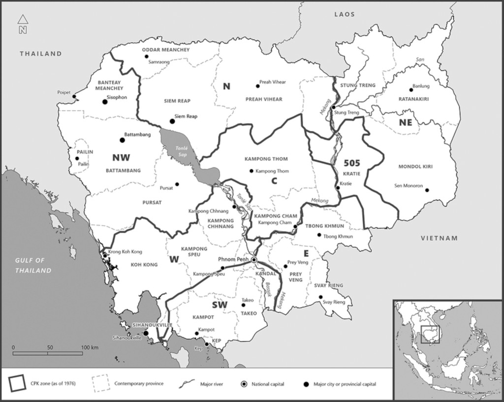 Regional Map of Democratic Kampuchea