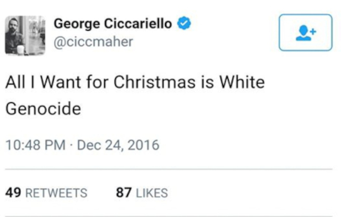 George Ciccariello Tweet