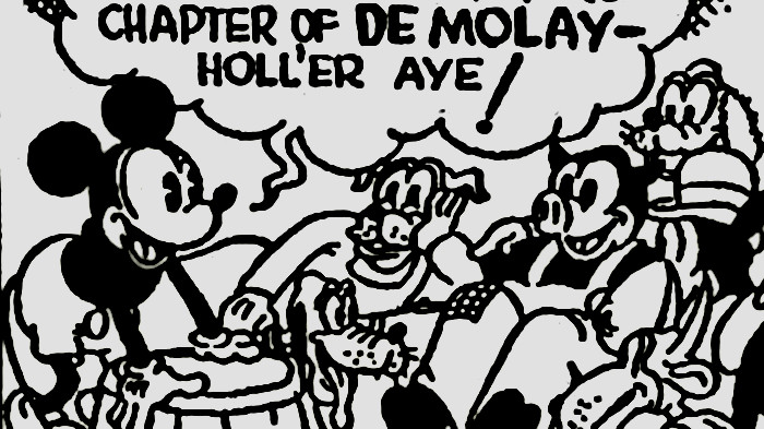 cartoon of Mickey mouse deMolay Disney Chapter