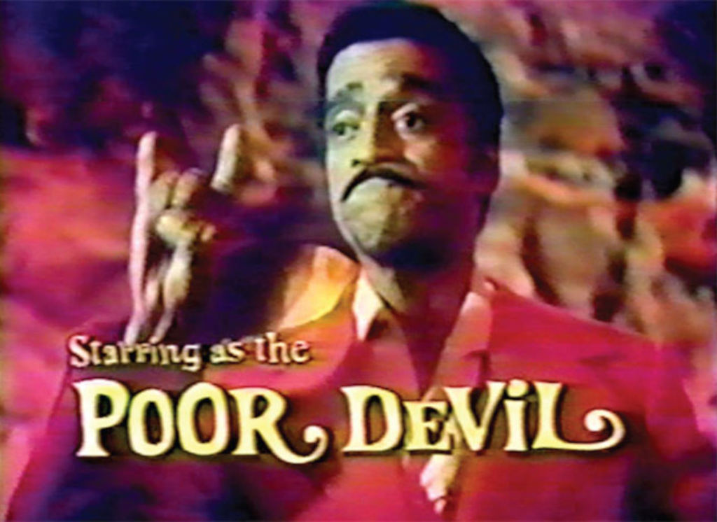 Sammy Davis Jr. in the opening credits of the 1973 TV pilot (aired Valentine’s Day 1973) for Poor Devil.