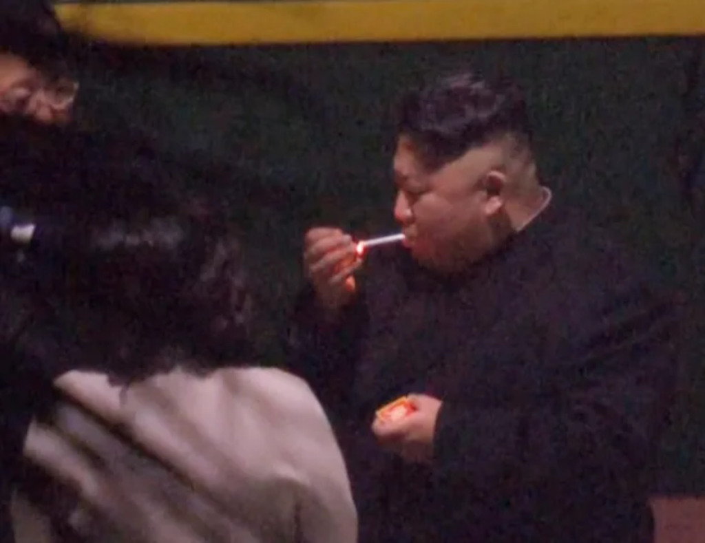Kim even accompanies his tipples with French designer cigarettes made by Yves Saint Laurent, costing £31 a pack.