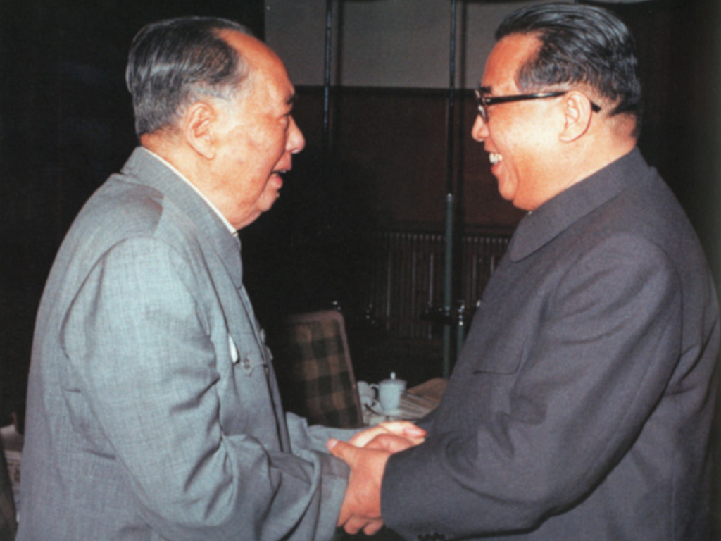 Mao Zedong with Kim Il-Sung