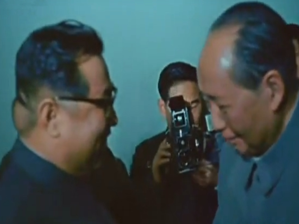 Mao Zedong with Kim Il-Sung.