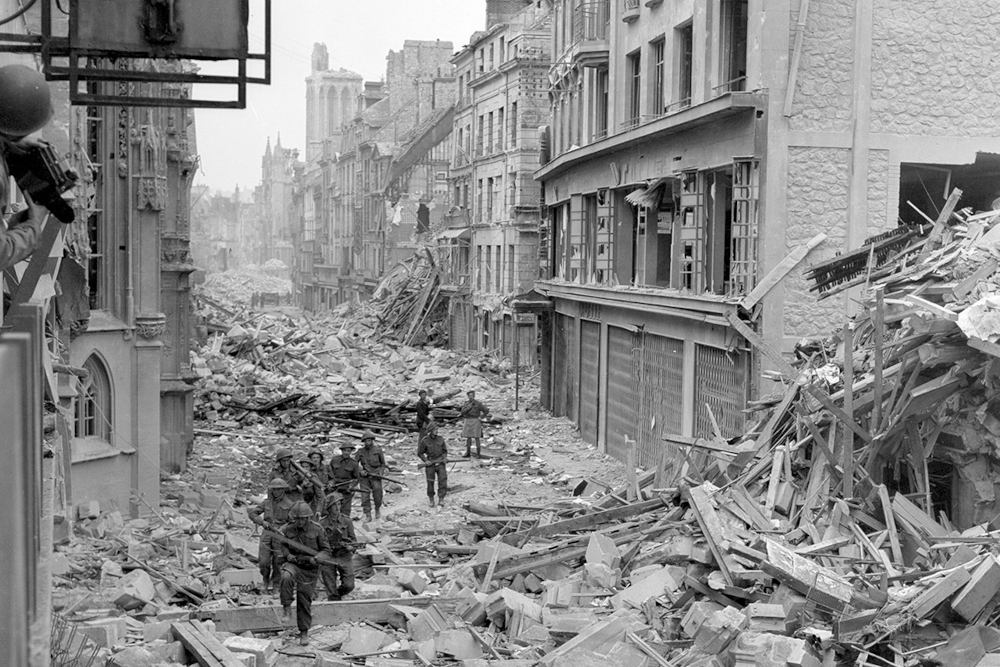 Caen Destroyed by Allied Forces