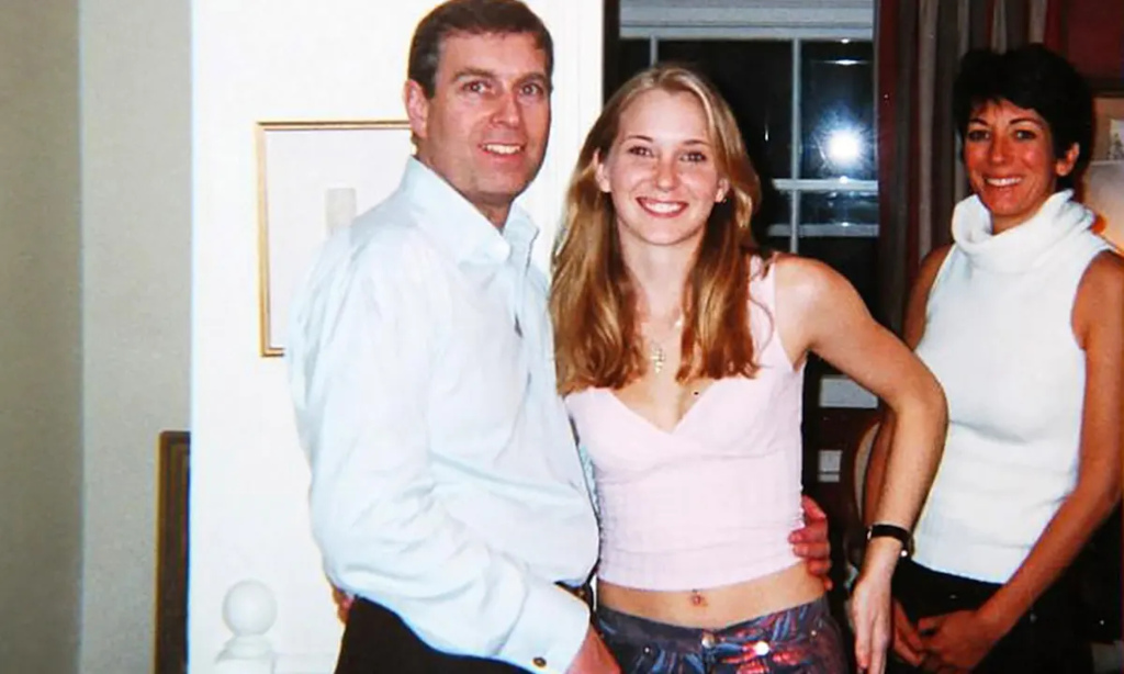 Prince Andrew with Virginia Giuffre, a Ghislaine Maxwell introduction