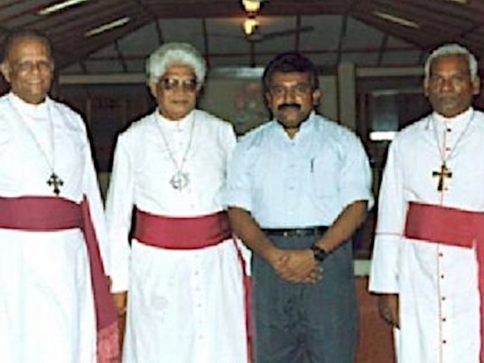 Prabhakaran With Catholic Christian Priests