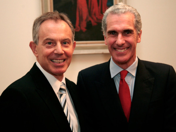 Blair at HTB with Nicky Gumbel