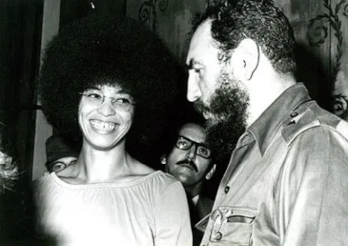 Davis in Cuba with Fidel Castro