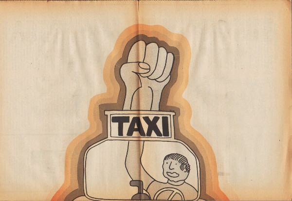 Worker Control Poster, Hot Seat 30, October 1974. Taxi Rank & File Coalition