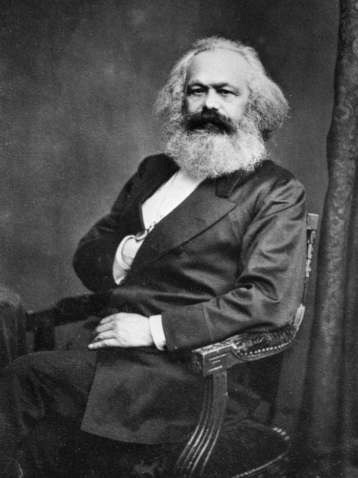 Karl Marx with masonic hidden hand