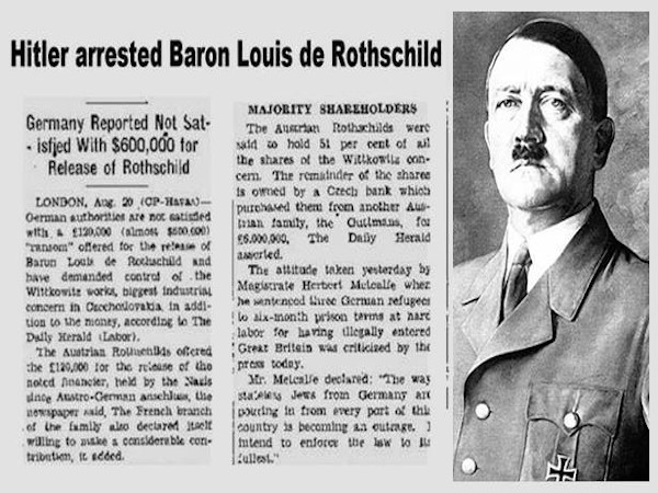 Hitler ransoms Rothschild