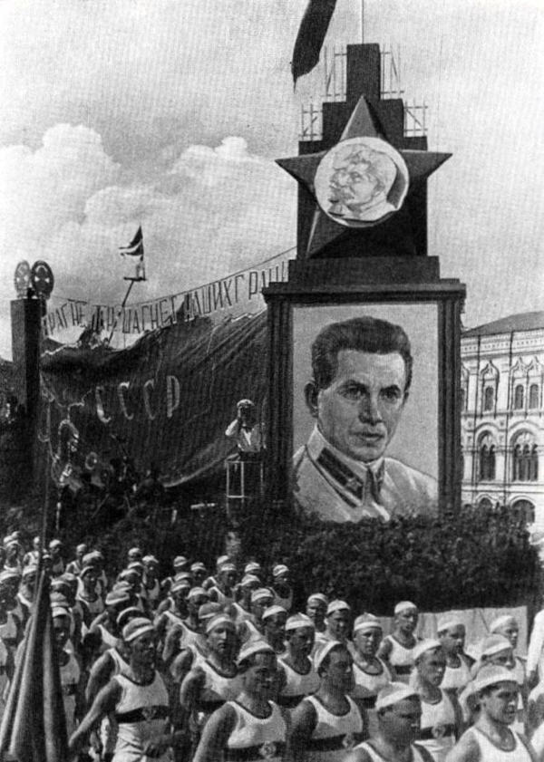 Nikolai Ivanovich Yezhov oversees Parade