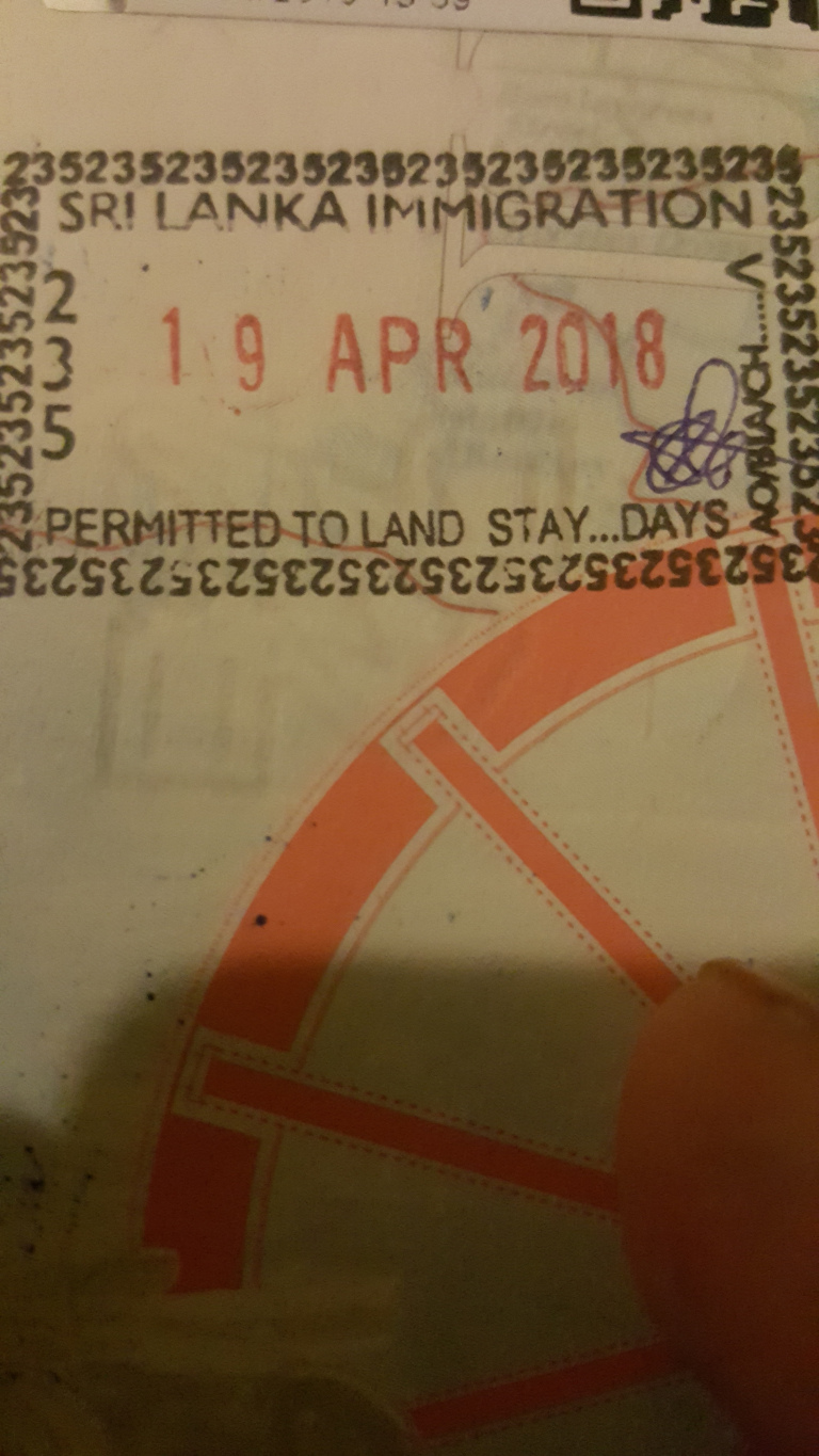 Visa passport stamp